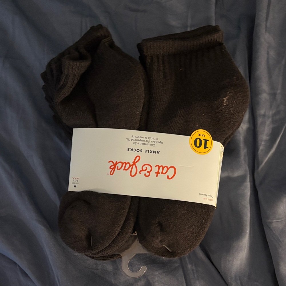 Cat & Jack Black Ankle Socks